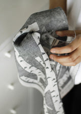 Lapuan Kankurit(ラプアンカンクリ)/キッチンタオル KOIVU ホワイト/ブラック