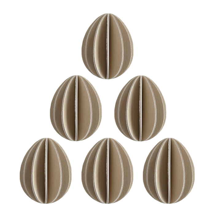 Lovi ロヴィ/ Eggs エッグ　4.5cm 6個入り　ナチュラルカラー